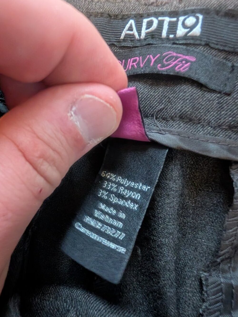 APT. 9 Curvy fit Dark Gray Dress Pants Women's Size 12 Bootcut Career Stretch - Picture 7 of 10